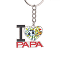 thumbnail image 1 of La serie de dibujos animados patron de fútbol fútbol El soporte del llavero de metal del llavero ama a papá, 1 of 3