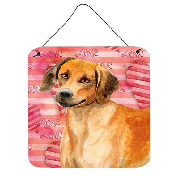 Rhodesian Ridgeback Love Wall or Door Hanging Prints Red