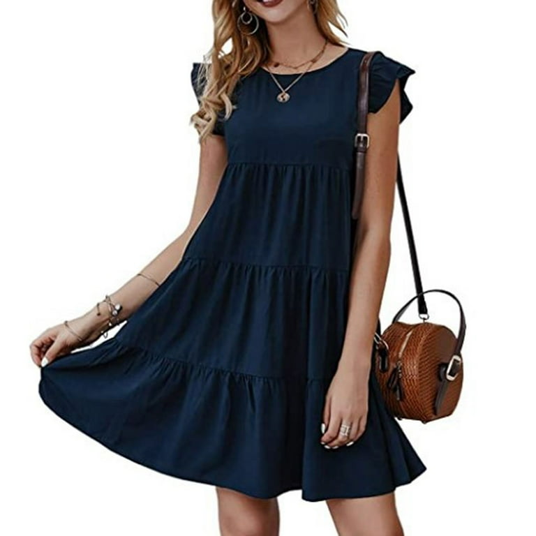 navy formal dress mini Azazie Navy A-Line Short Homecoming Dresses Lace Up Backless Scoop