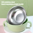 thumbnail image 6 of Stainless Steel Food Bowl with Lid 250-360ml Insulated Toddler Bowl& 304 Stainless Steel Detachable Easy-Grip Hles 6.1x4.56x3.74in Blue/Pink/Green, 6 of 6