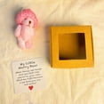 thumbnail image 7 of Portable Pocket Bear Stuffed Animal, Mini Soft Plush Bear for Desk Decor and Gifting, Petite Size Animal Figure A#159 Coffee, 7 of 7