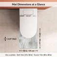 thumbnail image 5 of Evideco French Home Goods Palm Breeze Contour Bath Mat 20x18 – Ultra Absorbent Quick Dry Rug with Anti-Slip Rubber Backing, 5 of 8