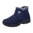 thumbnail image 2 of EKVAHL Women's Winter Snow Booties, Non‑Slip Lug Sole Ankle Boots, Faux Fur Lined Warm Snow Shoes for Cold Days City Walking Gray, 2 of 6