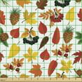 thumbnail image 2 of Ambesonne Autumn Fabric by the Yard Upholstery, Pine Cones Harvest Maple, 1 Yard, Multicolor, 2 of 5