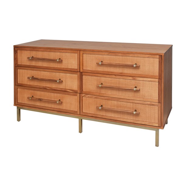 Hopper Studio Sophia Light Blond 6 Drawer Dresser Walmart Com