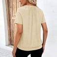 thumbnail image 5 of MEICHEN Womens Tops Short Sleeve V Neck T Shirts Summer Beach Vacation Clothes Casual Loose Ruched Blouse, 5 of 6