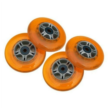 4 ORANGE REPLACEMENT WHEELS & BEARINGS for RAZOR Abec 7