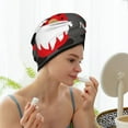 thumbnail image 3 of Yiaed Chillin with My Gonme Print Hair Cap with Button,Coral Fleece Hair Towel Wrap for Women Wet Hair,Quick Dry Turban for Wet Hair Long Thick Hair, 3 of 5
