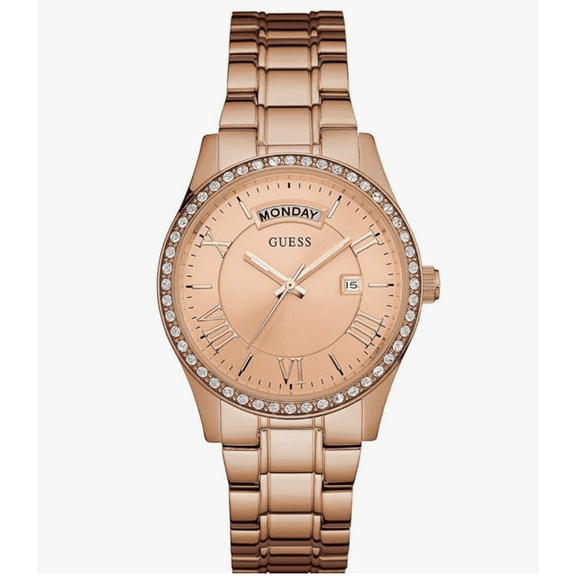 GUESS Women's U0764L3 Dressy Rose Gold-Tone Stainless Steel Multi-Function Watch