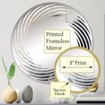 thumbnail image 3 of Designart "Contrasting euphony I" Abstract Spiral Round Wall Mirror - Abstract Oval Printed Decorative Mirror - Multiple Color Options, 3 of 5