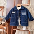 thumbnail image 5 of MXIEZI Toddler Kids Boys Autumn Denim Jacket Spring Long Sleeve Button down Jean Coat 1-8Y, 5 of 8