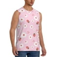 thumbnail image 2 of KLL Hand Drawn Strawberry Print Workout Tank Tops Gym Sleeveless Fitness Muscle Tee-Medium, 2 of 7