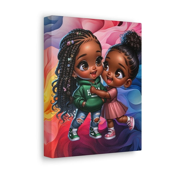 Afro Girl Canvas, Wall Decoration, Girl Canvas, Nursery Canvas