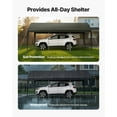 thumbnail image 5 of VEVOR Carport, 10 x 20 FT Outdoor Car Canopy, Potable Carport, Heavy Duty Galvanized Car Shelter, UV-Resistant & Water-Resistant, All-Season Protection, Storage Shed for Car Boat Motorcycle Grey, 5 of 9