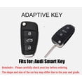 thumbnail image 2 of Folding Key Fob Cover for Audi A4 A3 Q3 Q3 Q5 Q7 TT TTS RS3 S4 S3 A1 S6 RS4 RS6 Q2L Accessories Aluminum Alloy with Resin Material Key Case Shell Holder with Keychain, 2 of 7