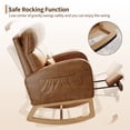 thumbnail image 4 of Garvee Sillón Mecedor de Pana con Bolsillos y Almohada – Moderno para Guardería y Sala, 4 of 8
