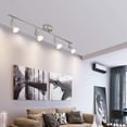 thumbnail image 5 of Indoor Led Track Lighting Kit, Matt Nickel Finish 4-Way Ceiling Spotlights with Multi-angle Illumination, Perfect for Creating a Romantic Atmosphere, 5 of 5