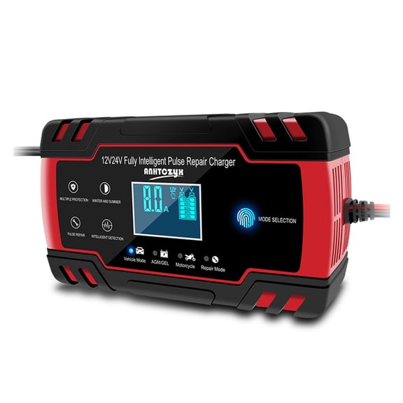 12V 24V Pulse Repairing Charger With LCD Motorcycle & Car Battery Charger AGM GEL WET Lead Acid Battery Charger ,Instant Roadside Rescue
