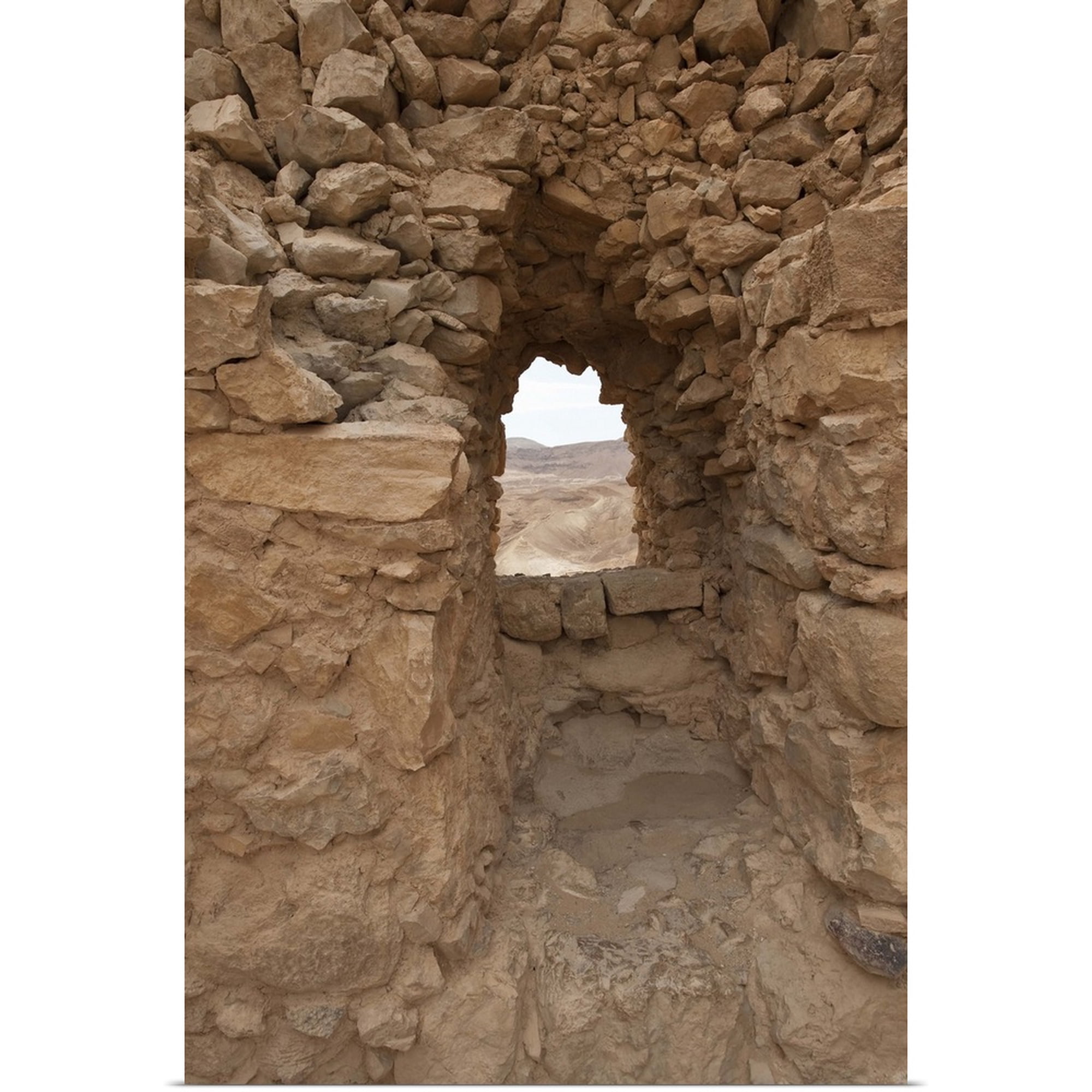 Great BIG Canvas | Rolled Michael DeFreitas Poster Print entitled Israel, Massada. Ruins of Massada