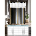 thumbnail image 6 of No Hook Cloth Fabric Shower Curtain with Snap in Liner, Orange Navy Blue Waterproof Shower Curtains Set with See Through Top Window, Modern Abstract Vertical Striped Bath Curtains Shower 66"x72", 6 of 6