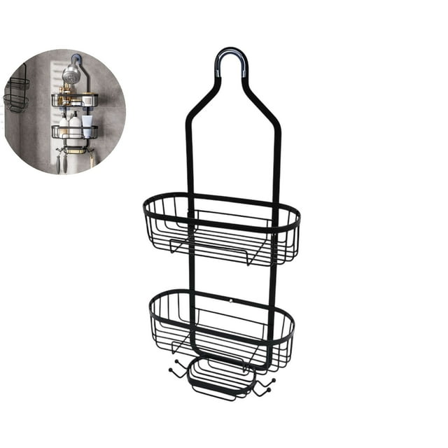 Dvruxg Hanging Shower Head Caddy Rustproof Bathroom Shelf Organizer Stainless Steel Over Toilet Storage Rack for Shower Room