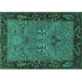 thumbnail image 1 of Ahgly Company Machine Washable Indoor Rectangle Animal Turquoise Blue Traditional Area Rugs, 8' x 10', 1 of 4