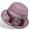 Pink, variant on Sun Hats CQXIDFH Women Solid Color Flower Decor Wide Brim Cloche Bowler Hat, Elegant Bow Design Headwear for Daily and Formal Occasions, Baseball Caps (Navy, One Size)
