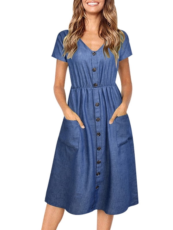 blue jean dress walmart