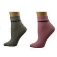 thumbnail image 2 of Sierra Socks Women's Socks Low Cut 4 Pair Pack Multi Color Socks 2215 Large White Pi Black Gray Pink, 2 of 7