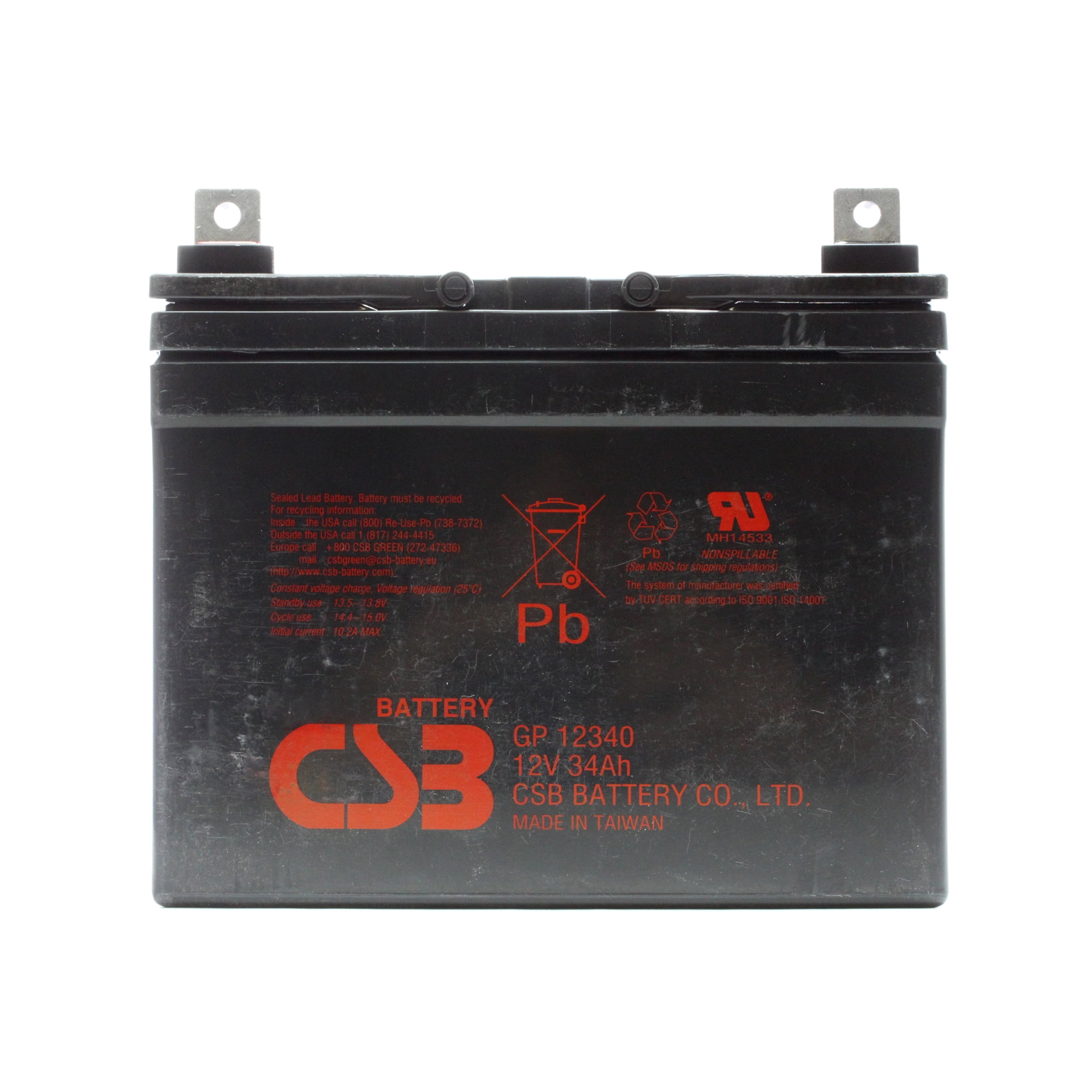 CSB Battery GP12340 Valve Maintenance Free Lead Acid Battery, 12Volt