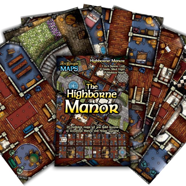 Juego de rol modular Battlemaps Arcknight The Highborne Manor x16