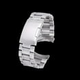 thumbnail image 3 of 22mm Stainless Steel Solid Links Bracelet Watch Band Strap Curved End with 4pcs Watch Spring Bars (Silver), 3 of 3