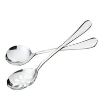 MEIBUTYUP 4-Piece Stainless Steel Serving Spoons Set with Thick Handles Kitchen Utensils