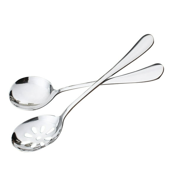 MEIBUTYUP 4-Piece Stainless Steel Serving Spoons Set with Thick Handles Kitchen Utensils