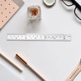thumbnail image 2 of KAKOWELY Stainless Steel Ruler 4Pcs Double Scale Stainless Steel Straight Ruler Britain Standard Ruler for Student Silver（15cm）6.69"X0.79"X0.04", 2 of 4