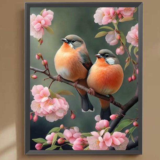 Cuadros Decorativos Pintura de diamante 5D DIY Taladro cuadrado completo AB Taladro Grayfinch Decoración para el hogar (ZQA1226) Wdftyju embutido en tela