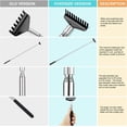 thumbnail image 4 of Back Scratcher Flanker-L de acero inoxidable de gran tamaño, paquete de 2, 4 of 7