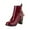Wine, variant on Fesfesfes Wide Calf Boots For Women Pointed Toe High Heel Winter Casual Warm Female Fashion Solid Color Shoes 6(37)