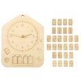 thumbnail image 1 of 1 Set of Kids Educational Toy Wooden Clock Cognitive Toy Clock Puzzle Block Learning Toy, 1 of 8