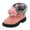 Pink, variant on Uaswgudfs Toddler Girls Snow Boots Winter Walking Booties Fleece Lined Short Boots Outdoor Warm Shoes, 15M-7T