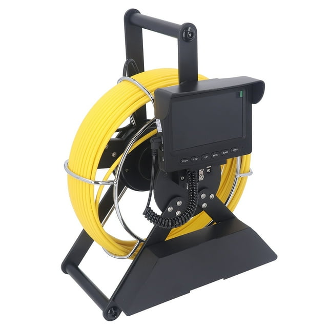Sewer Inspection Camera, 4.3in US Plug 110-240V Plumbing Pipe Snake Cam For Video Inspection