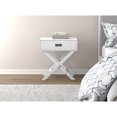 thumbnail image 3 of Bebelelo Table d'Appoint Moderne avec 1 Tiroir Storaqe et Grand Plateau, Blanc - 24"L, 3 of 4