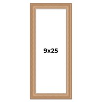 9x25 Frame Charleston Honey Brown Solid Wood Picture Frame Width 1.75 Inches | Interior Depth 0.5