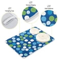 thumbnail image 3 of Yayeee Dish Drying Mat for Kitchen Counter 18"x24" Microfiber Absorbent Pad, Blue Dots, 3 of 7