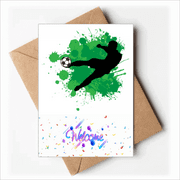 Penalty kick Soccer Football Sports Welcome Back Greeting Cards Envelopes Blank