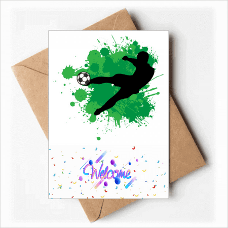 Penalty kick Soccer Football Sports Welcome Back Greeting Cards Envelopes Blank