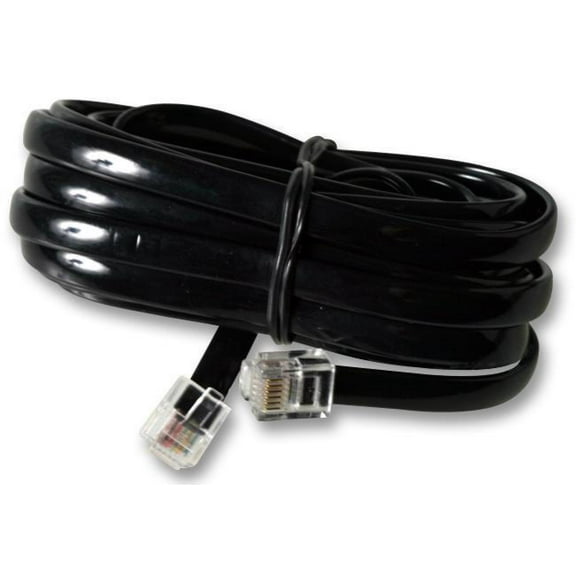 PRO SIGNAL - Black RJ12 Plug to Plug Modem Cable, 3m
