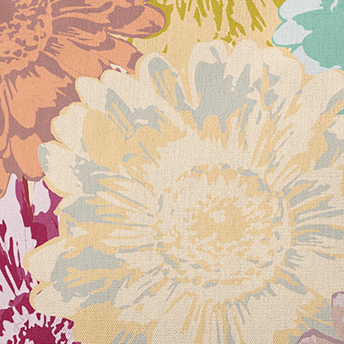 20" x 20" Simply Daisy Big Flowers Polyester Accent Pillow, Corn Stalk Qty 1