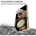 thumbnail image 4 of Compatible for Samsung Galaxy Z Flip 5 Case with Ring Holder Kickstand [with Magnetic] Soft TPU Shockproof Electroplated Protective Phone Case for Galaxy Z Flip 5 Black, 4 of 12