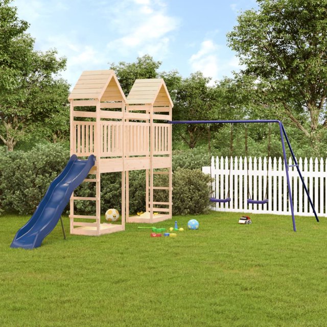 vidaXL Ensemble de Jeu Extérieur en Bois Massif de Pin